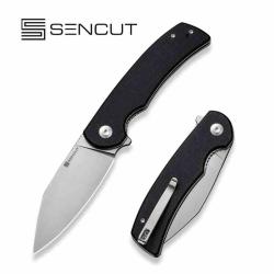 Couteau Sencut Omniform Lame Acier 9Cr18MoV Manche Micarta Noir IKBS Linerlock S230642
