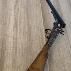 Ancien fusil type Lefaucheux juxtapos&eacute; 16 &agrave; broche vers 1870 monomatricule fonctionnel et propre