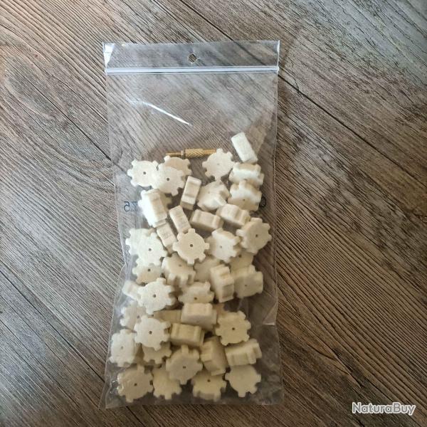 Tampons nettoyage chambre x50  AR15 223Cal 5.56mm + Adaptateur Tige 8-32