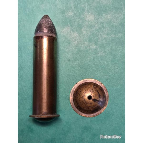 Une rare cartouche des premi�res mitrailleuse multicanon Billinghurst Requa US 1861/1865