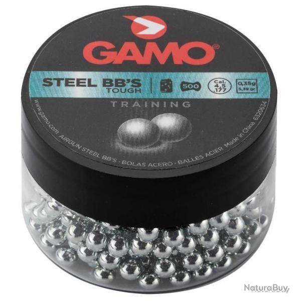 Billes rondes Gamo Steel BB's cal. 4.5 mm pour armes de poing