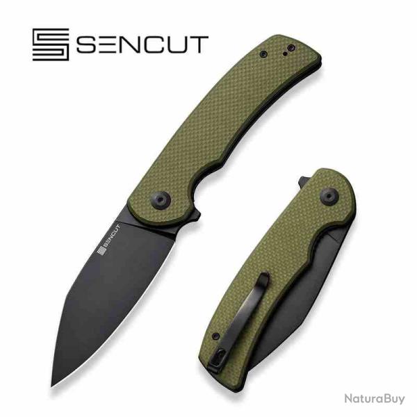 Couteau Sencut Omniform Lame Acier 9Cr18MoV Manche Green G10 IKBS Linerlock S230641