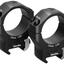 ARKEN OPTICS - Paire de collier HALO Ti Titanium 34 mm Hauteur Medium 1.26 po / 32 mm Picatinny