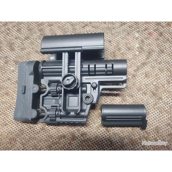 crosse r�glable DLG TACTICAL pour syst�me AR15 tube de buffer long ou court