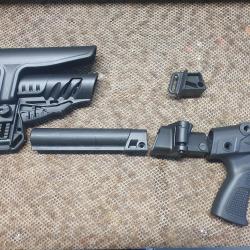 crosse r&eacute;glable DLG TACTICAL avec poign&eacute; pistolet et serrure pliante pour REMINGTON 870