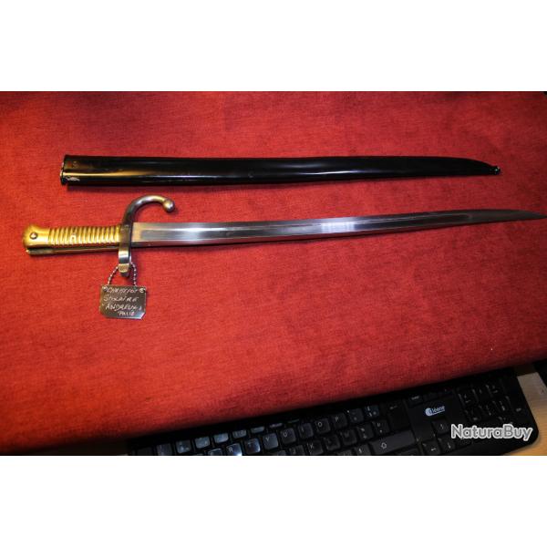 Baionnette scolaire  CHASSEPOT    " Andreux  Paris  "