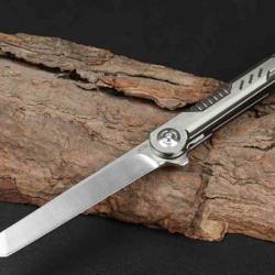 Couteau Patriot Tactical Slim Jim Lame Acier 7Cr13MoV Manche Acier 420 Framelock PTCSJ