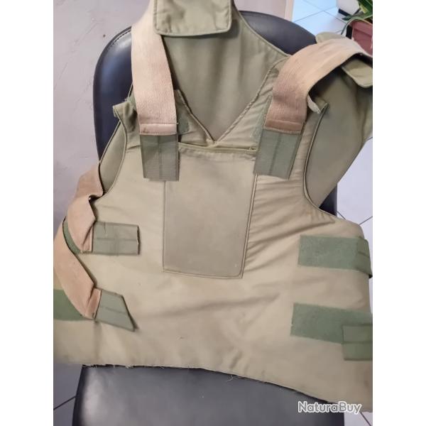 ENCHERE GILET PARE BALLES 3A P.A.C.A USA KAKI TAILLE XL TRES DISCRET