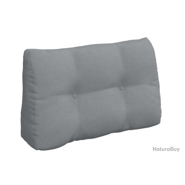Coussin dos tissu gris clair 80x24x50 cm soutien ergonomique