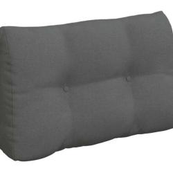 Coussin dos tissu gris fonc&eacute; 80x24x50 cm soutien ergonomique