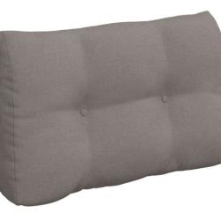 Coussin dos tissu taupe 80x24x50 cm soutien ergonomique