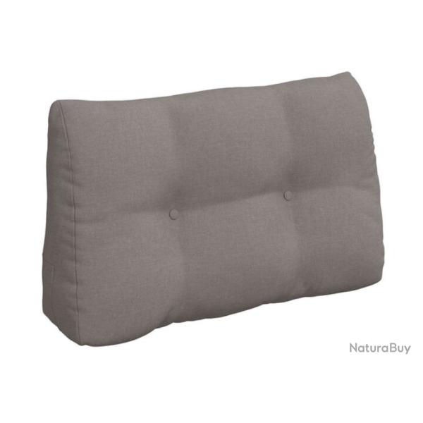 Coussin dos tissu taupe 80x24x50 cm soutien ergonomique