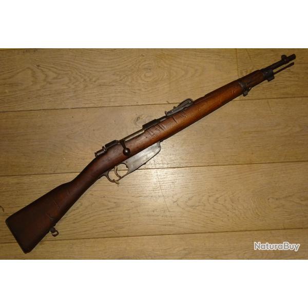 Fusil Carcano M91 Terni 1917 calibre 6.5x52 - Bon �tat g�n�ral - Hausse longue WW1 - Tampon FAT 47