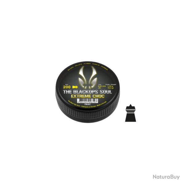 Bo�te de 200 Plombs THE BLACK OPS Soul extreme choc 5.5mm