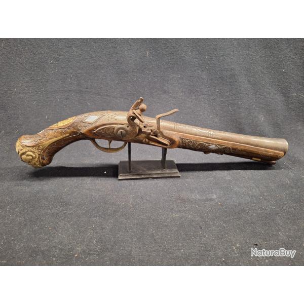 Pistolet � silex tromblon, reproduction - 1� sans prix de r�serve !!