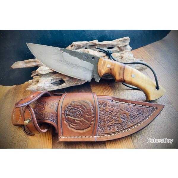 Couteau fixe artisanal / �tui
