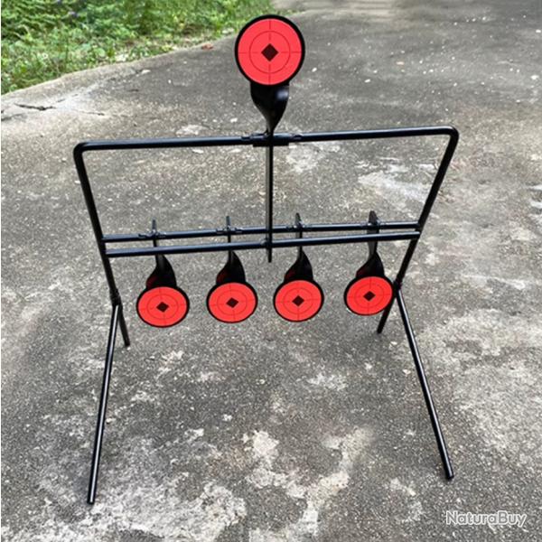 Cible de Tir Rotative M�tal 4+1 Entra�nement Tir Airsoft Fusil/Pistolet Livraison Gratuite