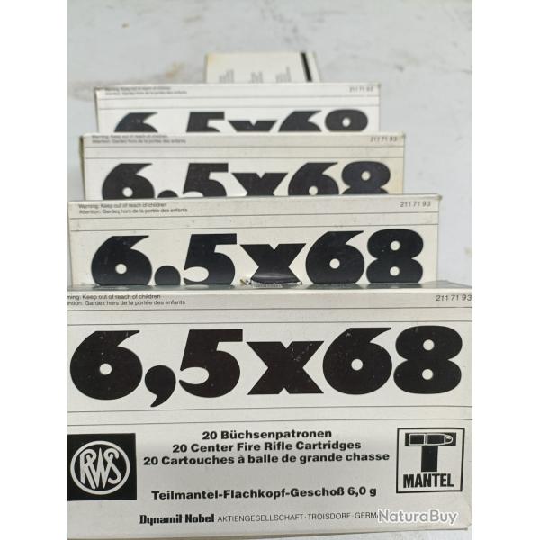 Munition RWS 6.5x68 Tmantel 6g