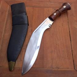 Joli Couteau KUUKRI Manche en Bois Fourreau en Cuir