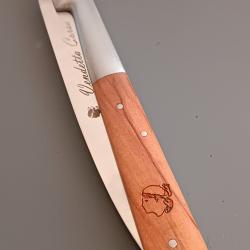 ANCIEN COUTEAU VENDETTA, manche bois olivier