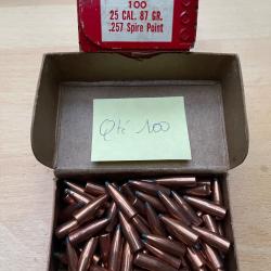 Ogives HORNADY cal .257 87 gr