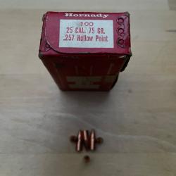Ogives HORNADY cal .257 - 75 gr