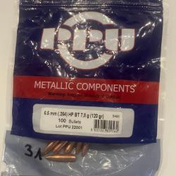 Ogives PPU Cal .264 - 120gr - HPBT Prvi Partizan