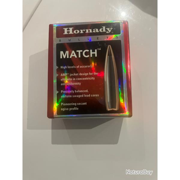 Ogives HORNADY Cal .264 - 140gr - BTHP Match x179