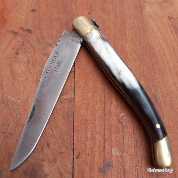 Joli Couteau LAGUIOLE MAKI Manche en Corne