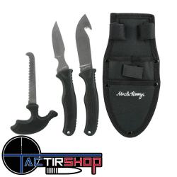 Kit 3 Pi&egrave;ces Couteaux et Scie de Chasse
