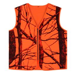 Gilet de chasse orange avec camouflage pour homme ou femme