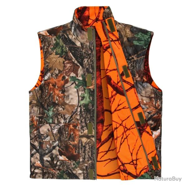 Blouson de chasse en fibre orange pour homme, gilet d'ext�rieur, manteau de champ respirant polaire