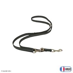 Laisse 2 m&egrave;tres multipositions nylon et caoutchouc