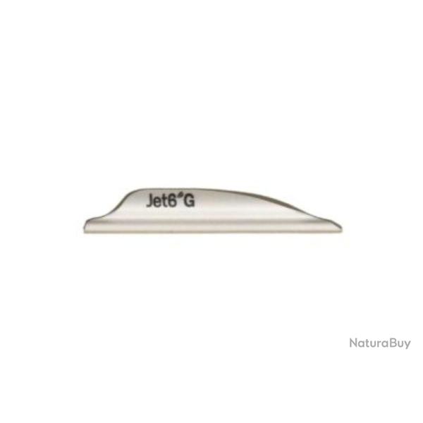 JET6 - Plumes 1.88" GHOST (x50) BLANC GAUCHER (LH)