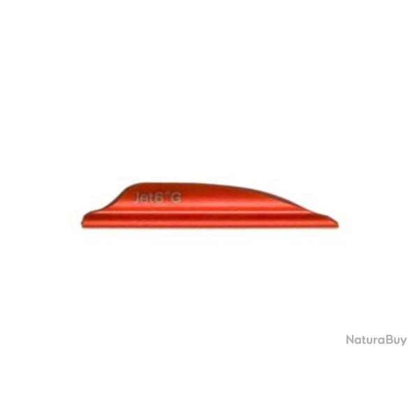 JET6 - Plumes 1.88" GHOST (x50) ORANGE DROITIER (RH)