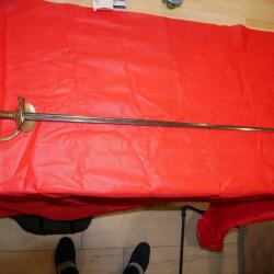 Ep&eacute;e 1816 d'officier du g&eacute;nie &agrave; restaurer fus&eacute;e nue sans filigrane