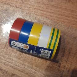 Lot de 5 rubans d'isolation &eacute;lectrique couleurs m&eacute;lang&eacute;es