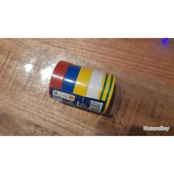 Lot de 5 rubans d'isolation �lectrique couleurs m�lang�es