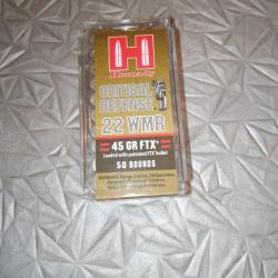 Balles Hornady Critical Defense 22 WMR 45GR FTX