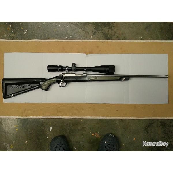 Carabine RUGER, mod�le : ALL-WEATHER 77/22 Cal : 22 LR, Inox et crosse synth�tique (rare)