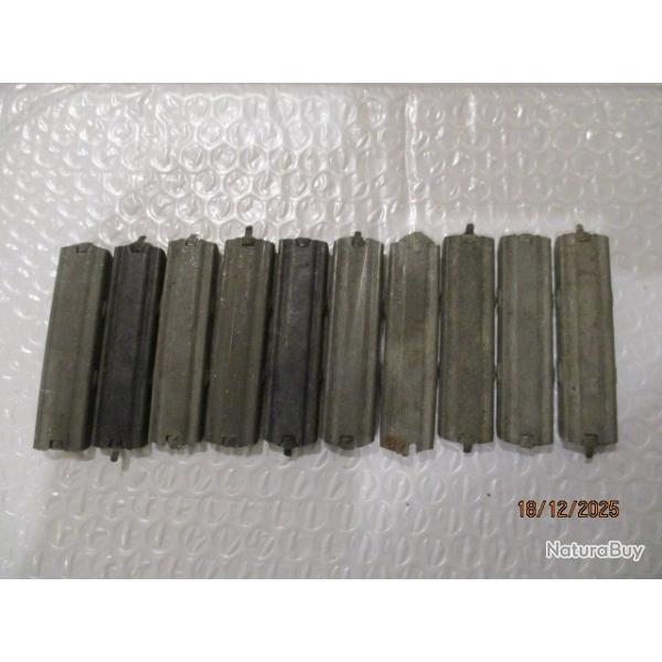 Lot de 10 clips de chargement 30.06 pour Springfield 1903 et d�riv�s,US 17, originaux WWII