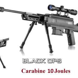 Carabine &agrave; plomb BLACK OPS  Type sniper / Cal 4.5 mm  10 Joules