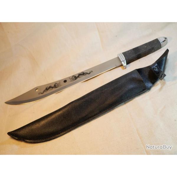 Grand couteau lame orn�e de dragons - ref EBR24FAD006