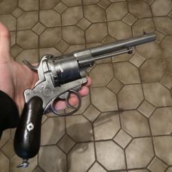 Revolver LEPAGE FR&Egrave;RES &agrave; broche 12mm 2nd empire