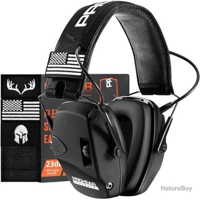 Casque Antibruit Électronique Pour Tir Sportif Et Chasse - Protection Auditive Active Vert NRR22dB