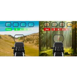 Viseur point rouge / vert multi-r&eacute;ticules - Rail 20 mm - Compact /TIR SPORTIF/CHASSE/AIRSOFT