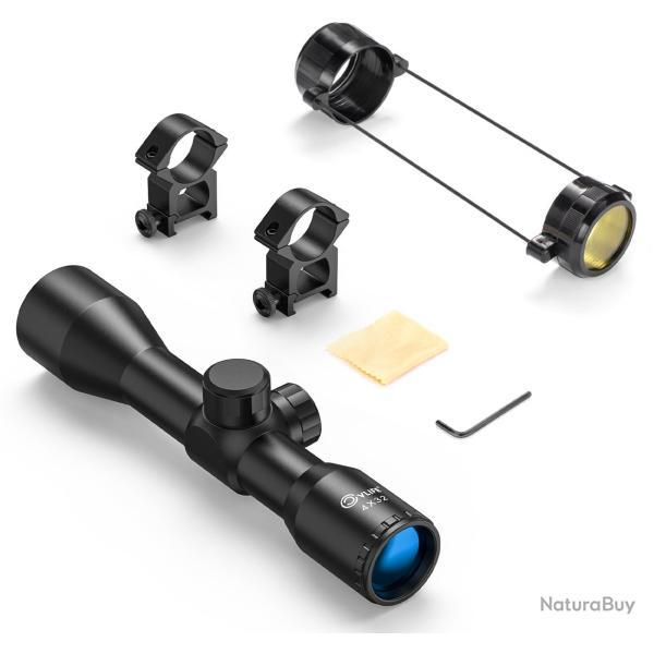 Lunette de tir 4�32 compacte CVLIFE - Optique crosshair + montage 20 mm/TIR SPORTIF/CHASSE/AIRSOFT