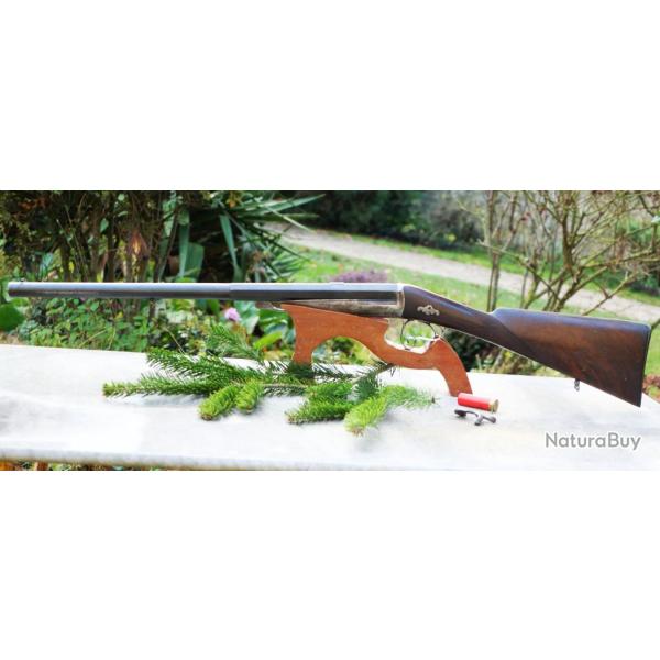 RARE Fusil chasse NOBLE mono-canon Bernard Canonnier de Paris chiffres OR sous garde ref LIS25FUS001