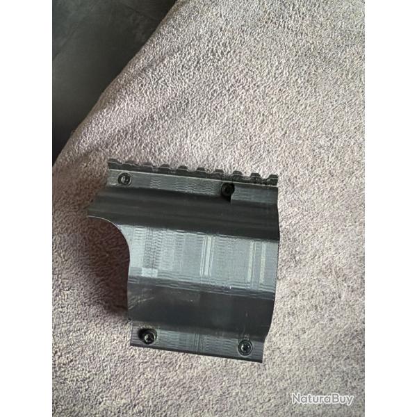 Adaptateur droit  avec monobloc pour Lunette ou point rouge sur rails picatinny pour Carcano 6,5mm