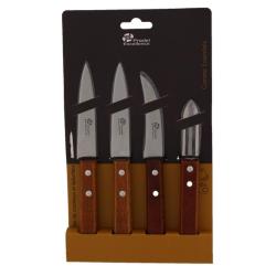 SET 4 COUTEAUX MANCHE BOIS - PRADEL EXCELLENCE